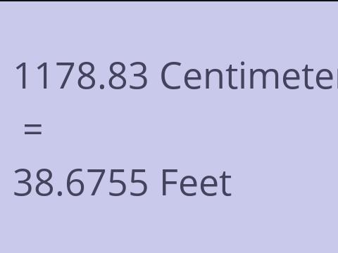 1178.83 CM TO FEET