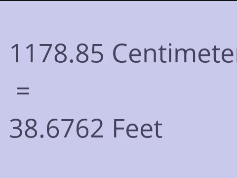 1178.85 CM TO FEET