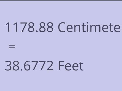 1178.88 CM TO FEET