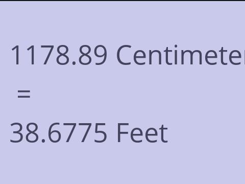 1178.89 CM TO FEET