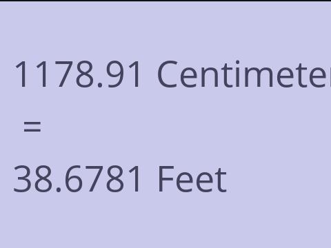 1178.91 CM TO FEET