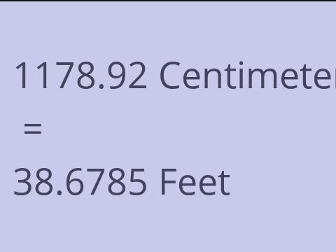 1178.92 CM TO FEET