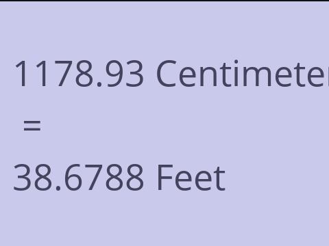 1178.93 CM TO FEET