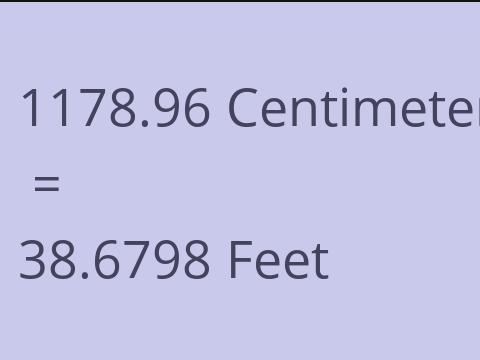 1178.96 CM TO FEET