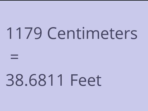 1179 CM TO FEET