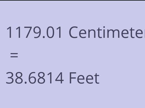 1179.01 CM TO FEET