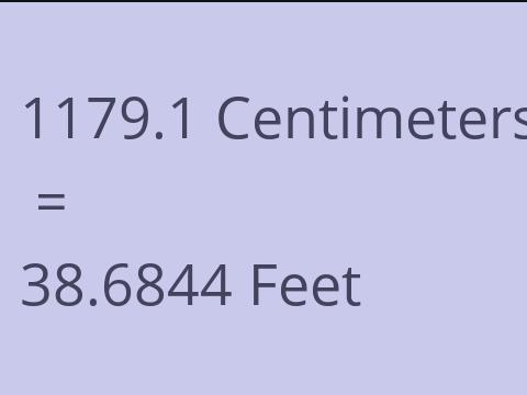 1179.1 CM TO FEET