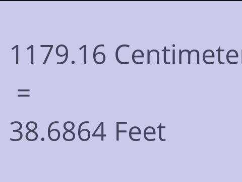 1179.16 CM TO FEET