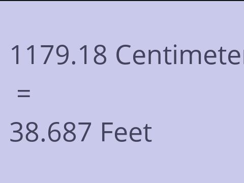 1179.18 CM TO FEET