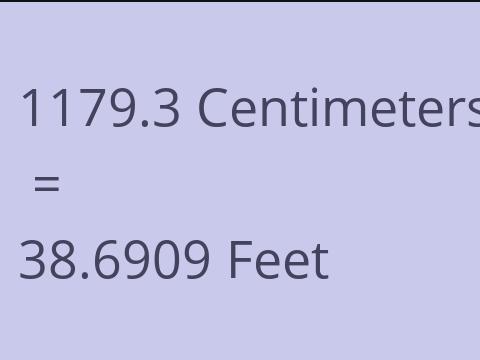 1179.3 CM TO FEET