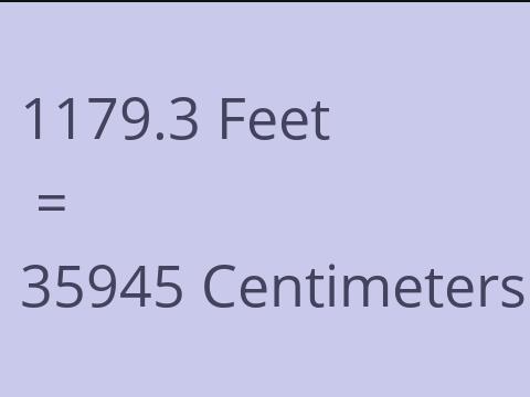 1179.3 FEET TO CM