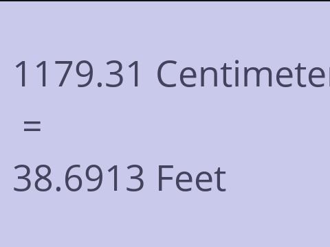 1179.31 CM TO FEET