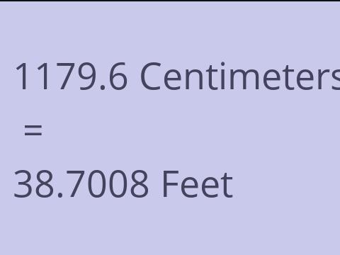 1179.6 CM TO FEET