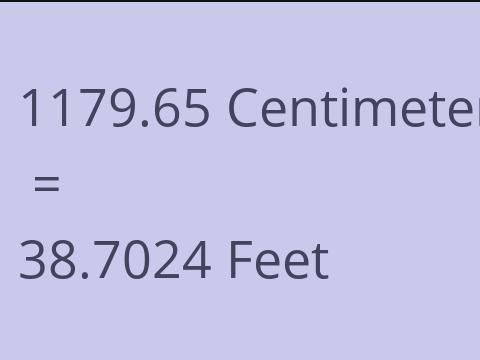 1179.65 CM TO FEET