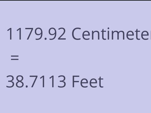 1179.92 CM TO FEET