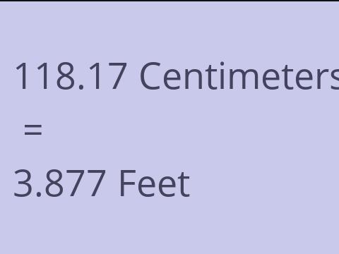 118.17 CM TO FEET