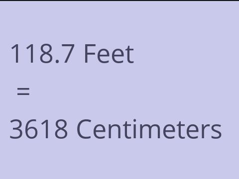 118.7 FEET TO CM