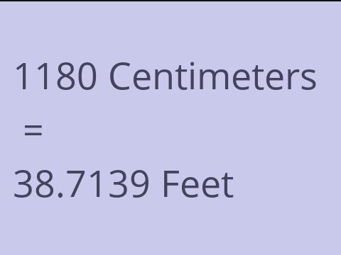 1180 CM TO FEET