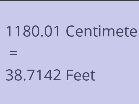 1180.01 CM TO FEET