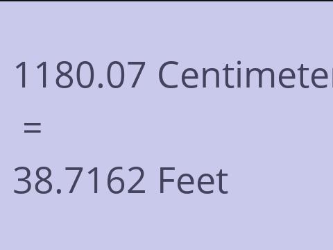 1180.07 CM TO FEET