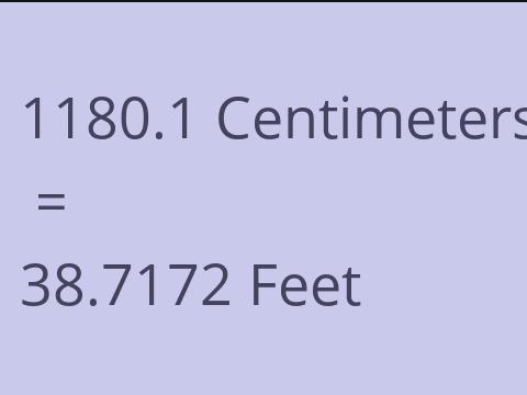 1180.1 CM TO FEET