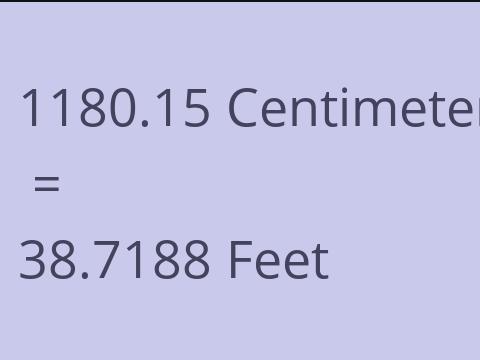 1180.15 CM TO FEET