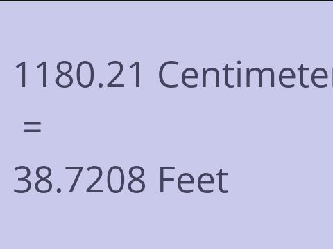 1180.21 CM TO FEET