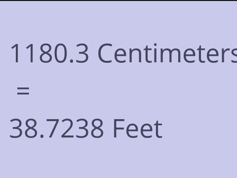 1180.3 CM TO FEET