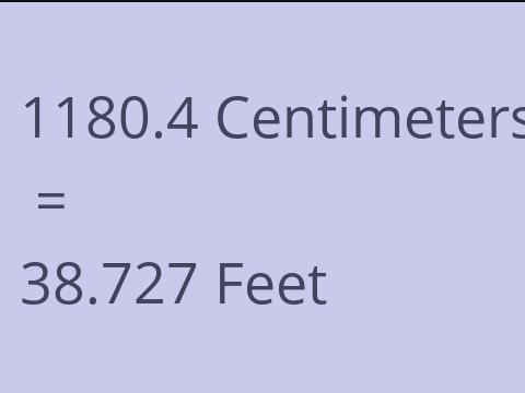 1180.4 CM TO FEET