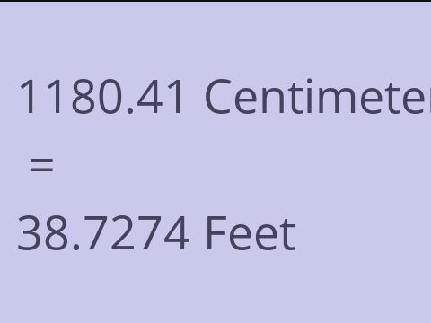 1180.41 CM TO FEET