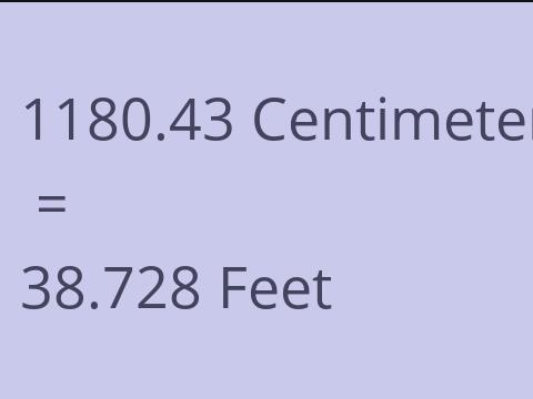 1180.43 CM TO FEET