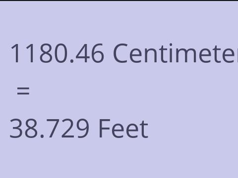 1180.46 CM TO FEET