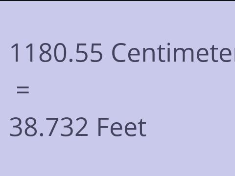 1180.55 CM TO FEET