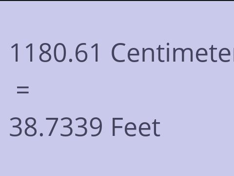 1180.61 CM TO FEET