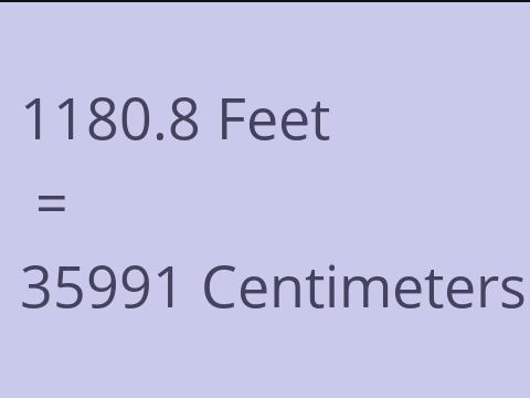 1180.8 FEET TO CM