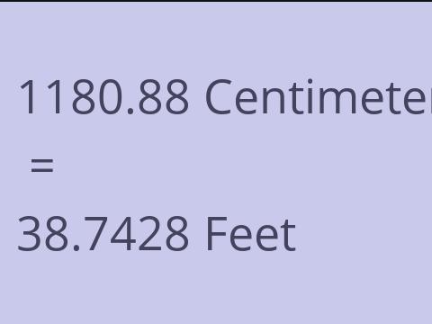 1180.88 CM TO FEET