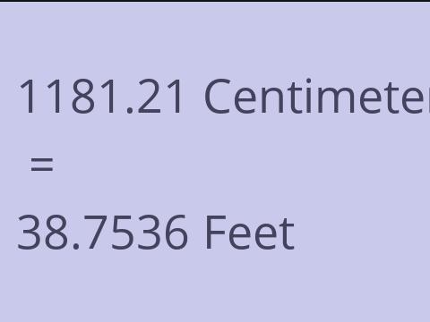 1181.21 CM TO FEET