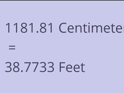 1181.81 CM TO FEET