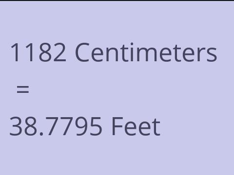 1182 CM TO FEET