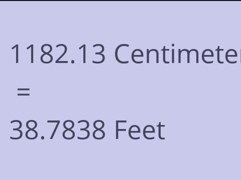 1182.13 CM TO FEET