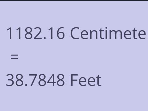 1182.16 CM TO FEET