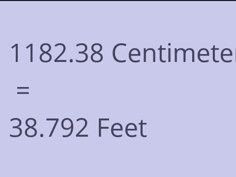 1182.38 CM TO FEET