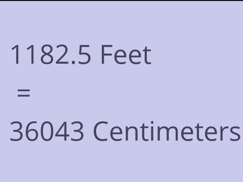 1182.5 FEET TO CM