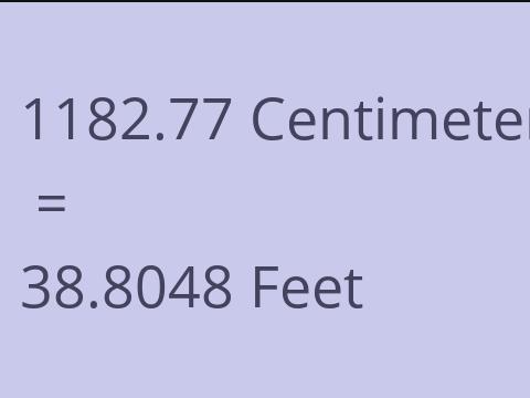 1182.77 CM TO FEET