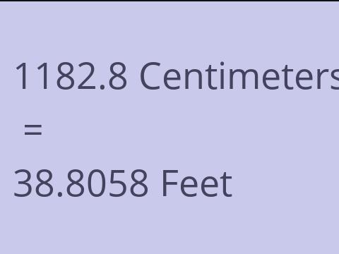 1182.8 CM TO FEET