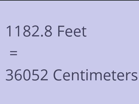 1182.8 FEET TO CM