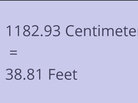 1182.93 CM TO FEET