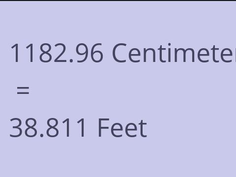 1182.96 CM TO FEET