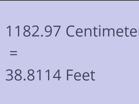 1182.97 CM TO FEET