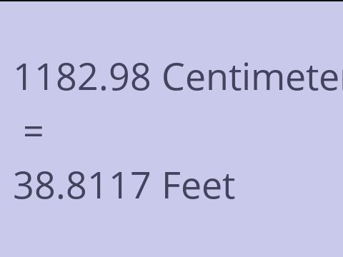 1182.98 CM TO FEET